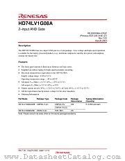 HD74LV1G08A datasheet pdf Renesas
