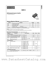 BSR13 datasheet pdf Fairchild Semiconductor
