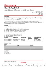 HD74LVCZ245A datasheet pdf Renesas