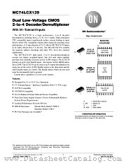 MC74LCX139M datasheet pdf ON Semiconductor