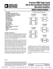 AD8601ART-REEL datasheet pdf Analog Devices