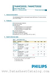 74AHC2G32DP datasheet pdf Philips