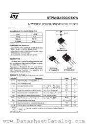 STPS40L45C datasheet pdf ST Microelectronics