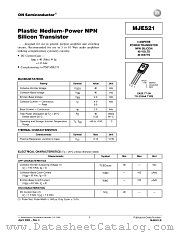 MJE521 datasheet pdf ON Semiconductor