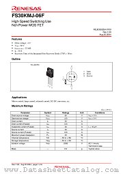 FS30KMJ-06F datasheet pdf Renesas