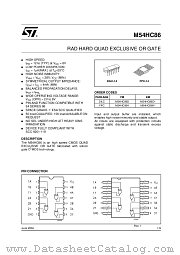 M54HC86D datasheet pdf ST Microelectronics