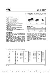 M74HC237 datasheet pdf ST Microelectronics