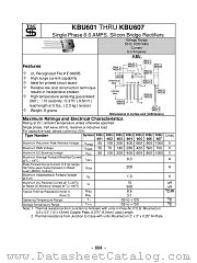 KBU605 datasheet pdf Taiwan Semiconductor