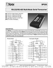 SP332CT-L/TR datasheet pdf Sipex Corporation