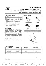 STD1LNK60Z datasheet pdf ST Microelectronics