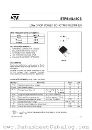 STPS15L45CB-TR datasheet pdf ST Microelectronics