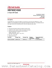 HD74HC1G32 datasheet pdf Renesas