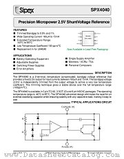 SPX4040M-L/TR datasheet pdf Sipex Corporation