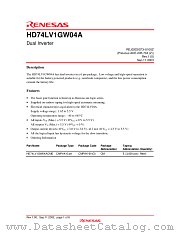 HD74LV1GW04A datasheet pdf Renesas