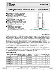 SP3238ECA-L datasheet pdf Sipex Corporation