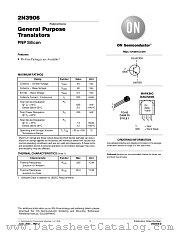 2N3906RL1 datasheet pdf ON Semiconductor