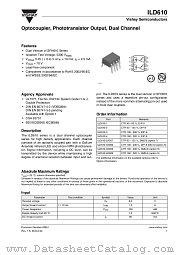 ILD610-2 datasheet pdf Vishay