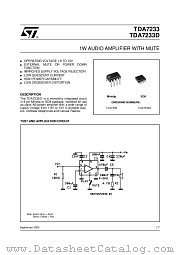 TDA7233D013TR datasheet pdf ST Microelectronics
