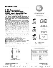 MC74VHC259D datasheet pdf ON Semiconductor