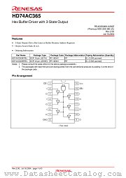 HD74AC365 datasheet pdf Renesas