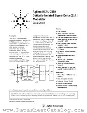 HCPL-7560 datasheet pdf Agilent (Hewlett-Packard)