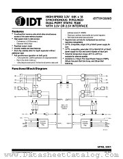IDT70V3389S4BF8 datasheet pdf IDT
