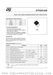 STPS5H100B-TR datasheet pdf ST Microelectronics