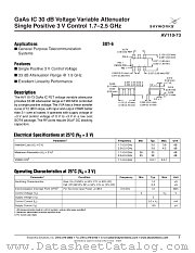 AV110-73 datasheet pdf Skyworks Solutions