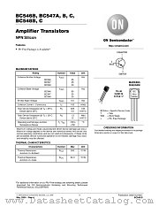 BC547AZL1 datasheet pdf ON Semiconductor