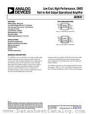 AD8692ARMZ-R2 datasheet pdf Analog Devices
