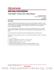 HD74ALVCH162244 datasheet pdf Renesas