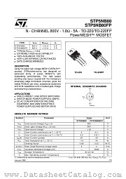 STP5NB80 datasheet pdf ST Microelectronics