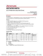 HD74CDCV857A datasheet pdf Renesas