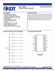 IDT74FCT807BTPYI datasheet pdf IDT
