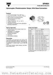 SFH601-4X006 datasheet pdf Vishay