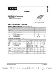 BDW93CFTU datasheet pdf Fairchild Semiconductor