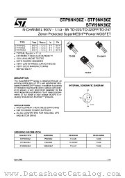 STP9NK90Z datasheet pdf ST Microelectronics