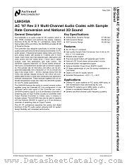 LM4549AVH datasheet pdf National Semiconductor