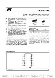 HCF4041U datasheet pdf ST Microelectronics