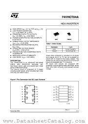 74VHCT04A datasheet pdf ST Microelectronics