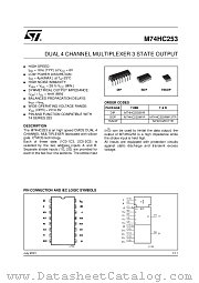M74HC253 datasheet pdf ST Microelectronics