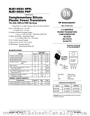 MJE15034 datasheet pdf ON Semiconductor