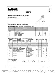 KSC2786RBU datasheet pdf Fairchild Semiconductor