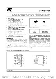 74VHCT74A datasheet pdf ST Microelectronics