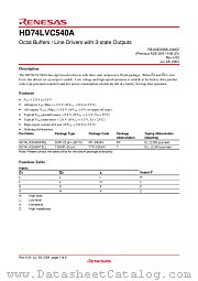 HD74LVC540A datasheet pdf Renesas