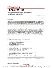 HD74LV2GT123A datasheet pdf Renesas