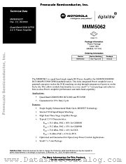 MMM5062 datasheet pdf Freescale (Motorola)
