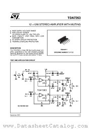 TDA7263A datasheet pdf ST Microelectronics