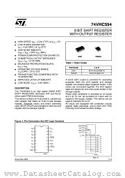 74VHC594 datasheet pdf ST Microelectronics