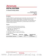 HD74LV2GT66A datasheet pdf Renesas